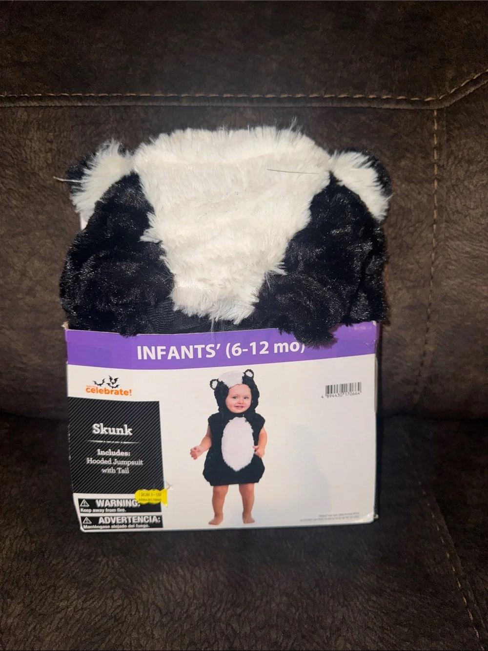 New Infant Black & White‎ Skunk Costume (6-12 Months)
